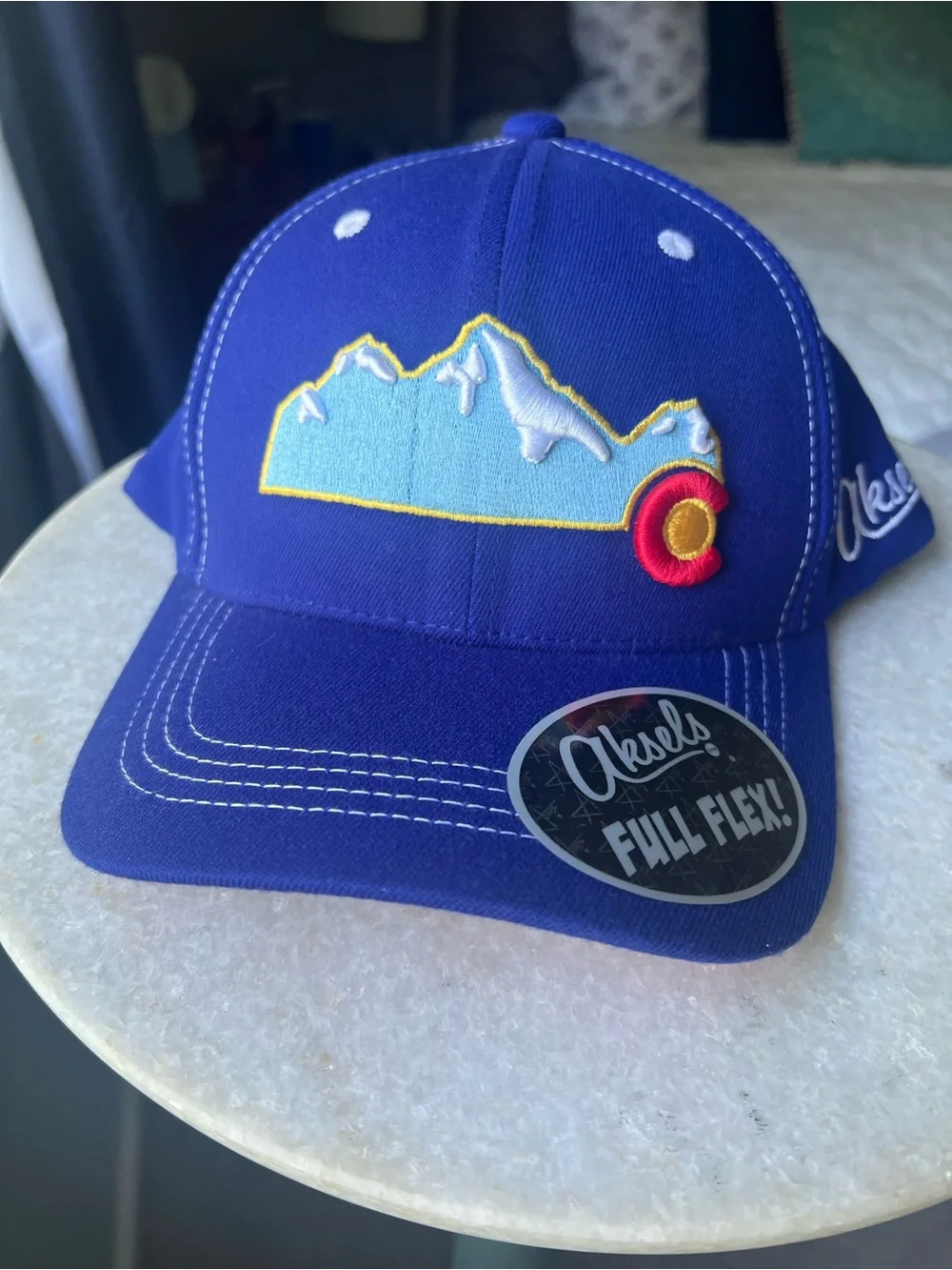 Novelty - Royal Blue Mountain Patch Colorado Askels Baseball Cap NWT